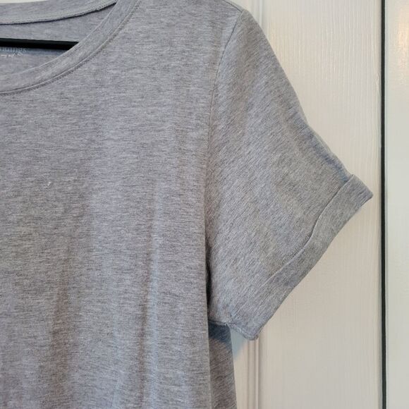 Soft Surroundings Gray Long Length T-Shirt Size Large - Picture 3 of 6